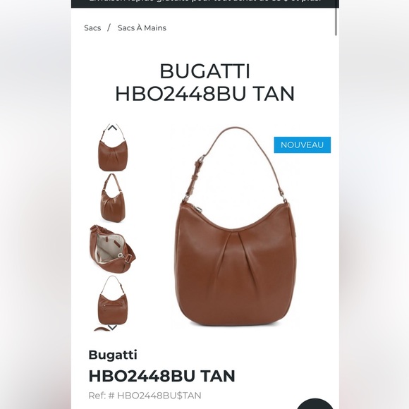 Bugatti Elegant Brown Leather Shoulder Bag - Picture 4 of 9